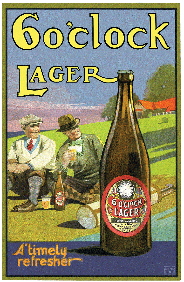 Cohn 6o'clock Lager Poster – Australian Beer Posters