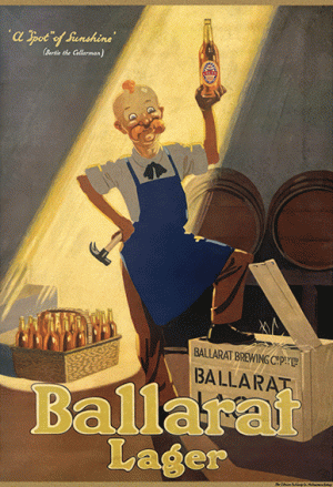 Ballarat Lager featuring 'Ballarat Bertie' Poster