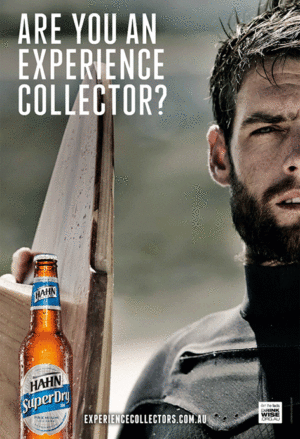 Hahn Super Dry 'Are you an experience collector?' Surfer Poster