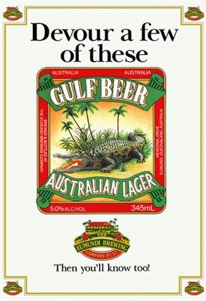 Eumundi Laguna Bay GULF BEER Poster