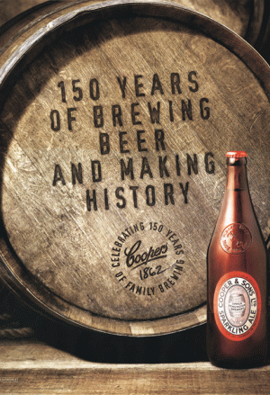 Coopers 150 years of brewing beer - Sparkling Ale poster