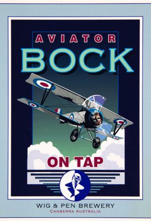 Wig & Pen Brewery Aviator Bock poster