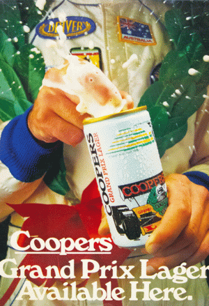 Coopers Adelaide 1985 Grand Prix Lager poster