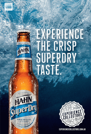 Hahn Super Dry 'Experience Collectors' Bottle poster