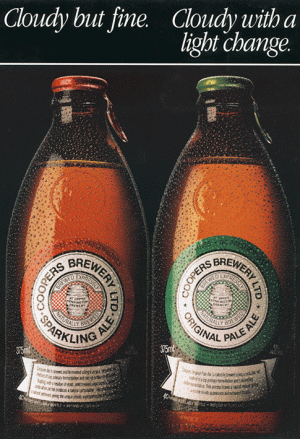 Coopers 'Cloudy but Fine' Sparkling Ale & Pale Ale poster
