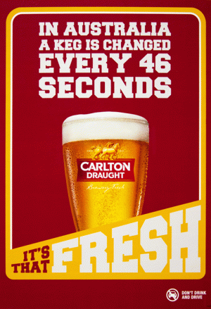 Carlton Draught '46ers' campaign 'Glass' Poster
