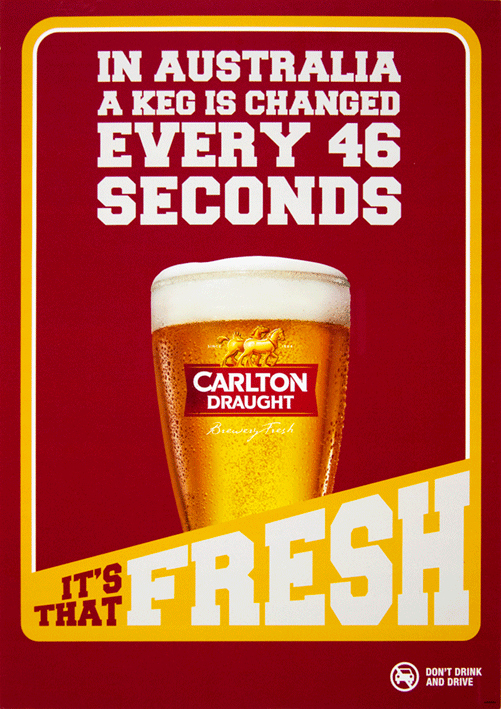 Carlton Draught '46ers' campaign 'Glass' Poster