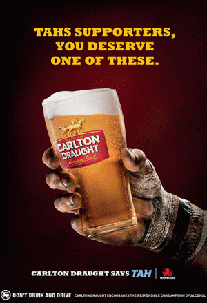 Carlton Draught 'TAHS supporters' NSW Waratahs Poster