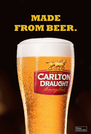 Carlton Draught 'Made from beer' Poster