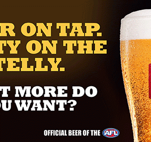 Carlton Draught 'Footy on the telly' Poster
