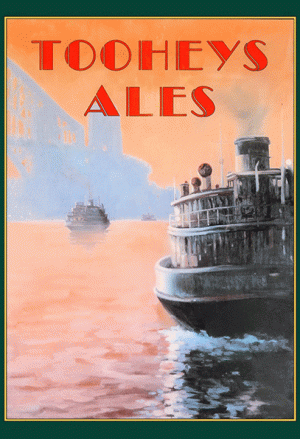 Tooheys Ales 'Ferry harbour' Poster