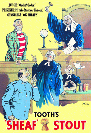 Tooth’s Sheaf Stout 'OK SHEAF!' JUDGE Poster