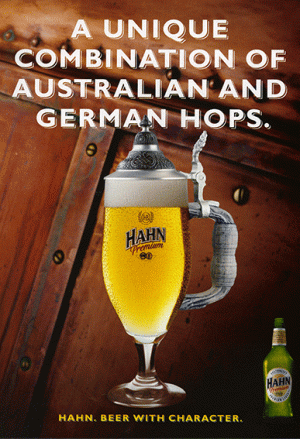 Hahn Premium 'Australian and German Hops' Poster