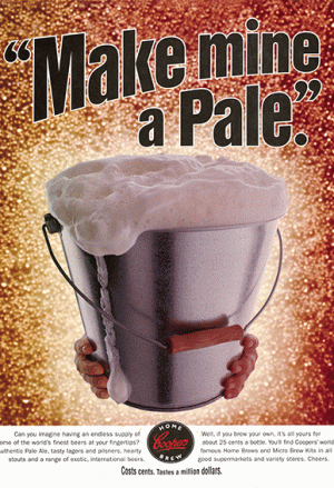 Coopers 'Make mine a Pale.' Home Brew poster