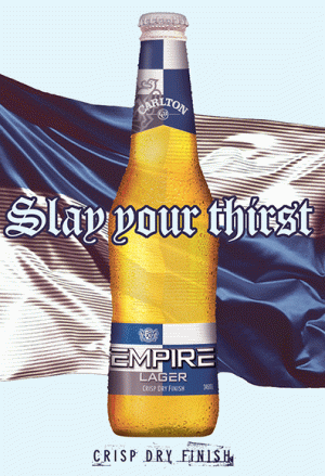 Carlton Empire Lager 'Slay your thirst' Poster