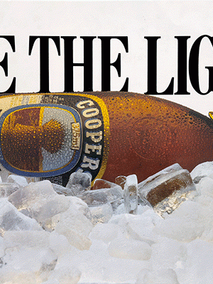 Coopers Light 'See the Light' beer poster
