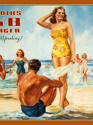 Tooth’s KB Lager 'Beach Scene' poster