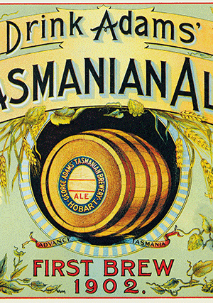 George Adams Tasmanian Brewery 'Adams Ale' Poster