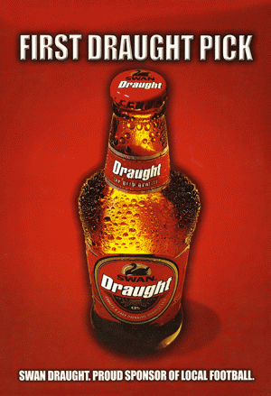 Swan Draught 'First Draught Pick' Local Football Poster
