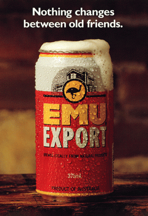 Emu Export Lager 'Nothing changes between old friends' Poster